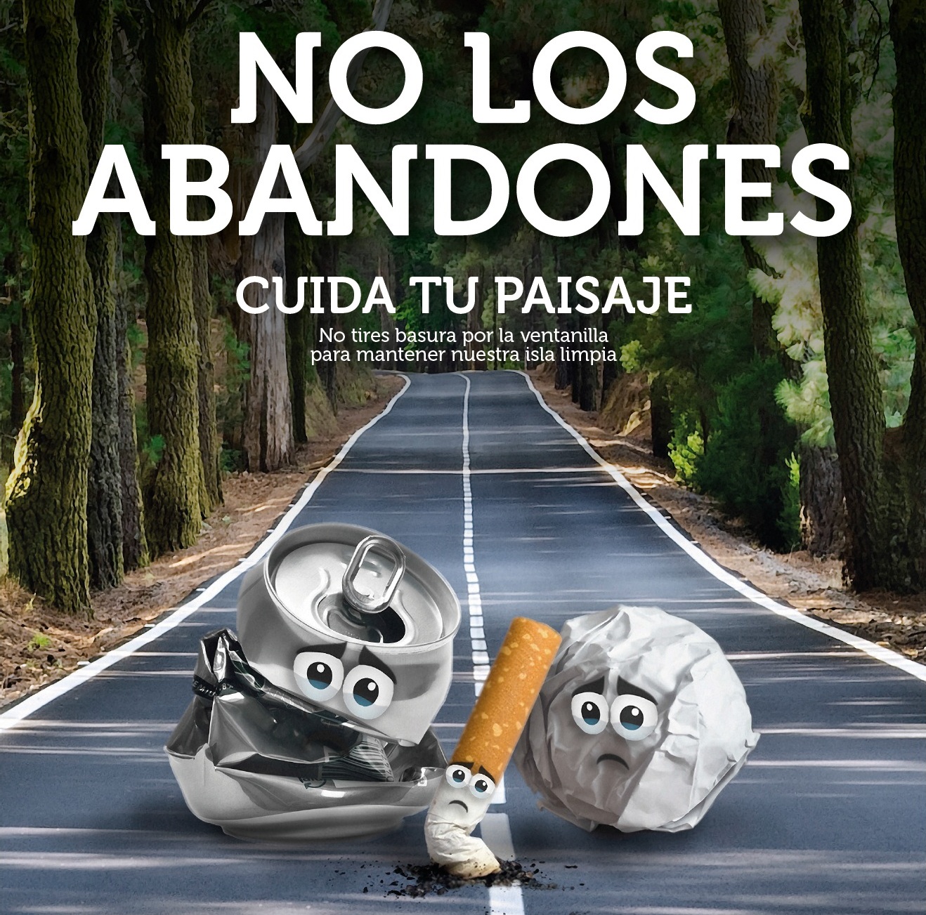Cartel carreteras limpias w