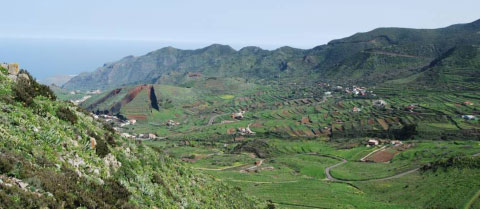 Valle de El Palmar desde la cumbre del Baracán